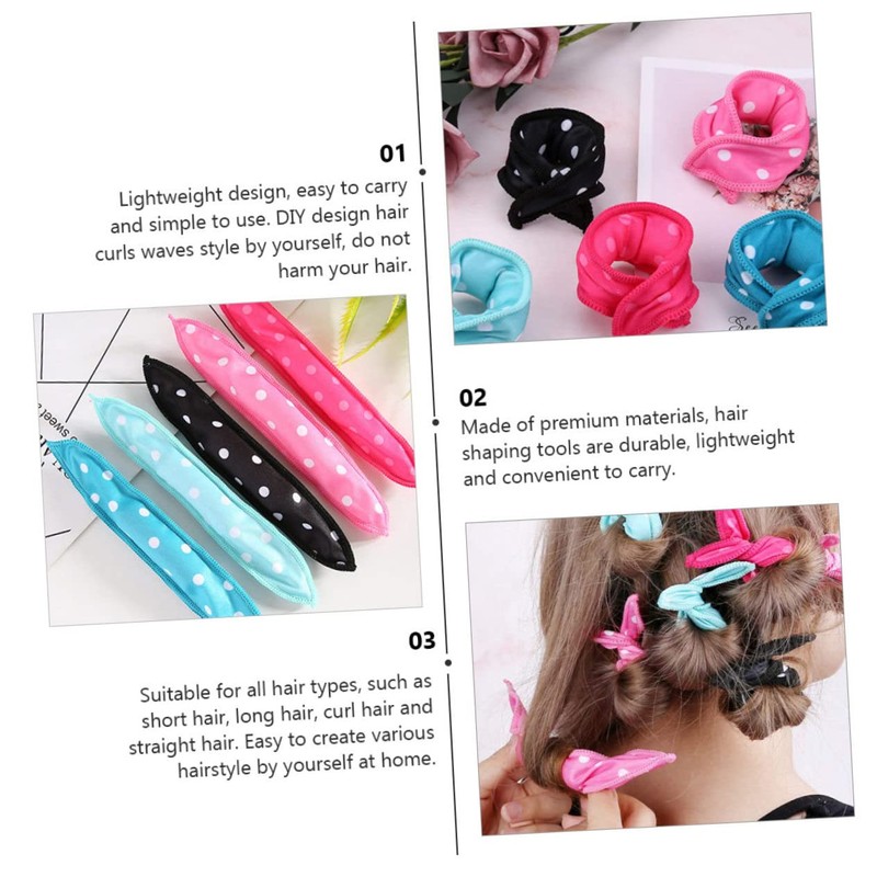 Minkissy 6pcs Sponge Hair Rollers for Women Soft Curling Headband