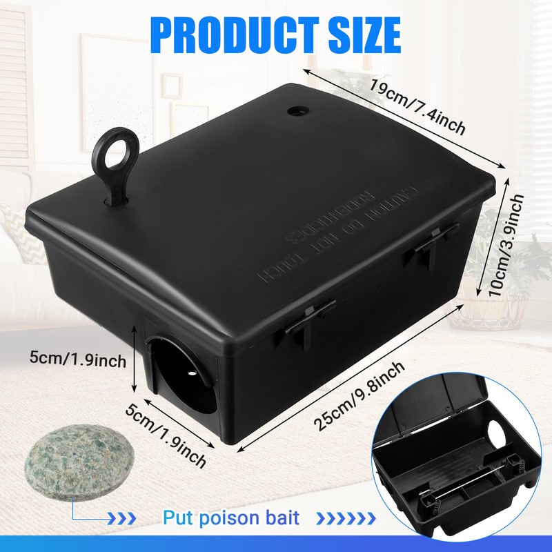 12 Pack Rat Bait Stations Large Rodent Bait Station with