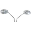 Universal Motorcycle Rectangular Chrome Mirror set - 8mm - Fits