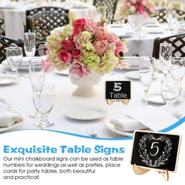 30 pieces mini chalkboards with stand, 10 x 7.5 cm wooden chalkboard, small, mini boards for labelling, table stand, chalkboard, small set, as place card, price tags for wedding, buffet, birthday