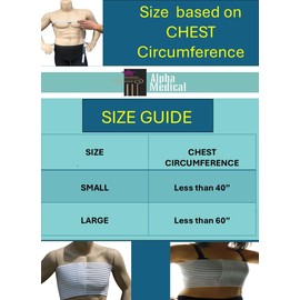 Alpha Medical Elasto-Fit Adjustable Breast and Chest Compression Wrap – Premium Support and Comfort for Post-Surgical Recovery. L0220 (Small)