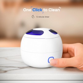 Glowee Ultrasonic Retainer Cleaner Machine | Clean Your dentures Easy&Quick Ultrasonic Cleaner Technology | Mouth Guard Cleaner | Night Guard Cleaner | Aligner Cleaner | Dentures Cleaner | Jewelry Cleaner