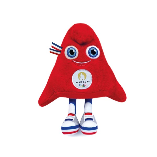 Doudou et Compagnie - JO Paris 2024 Olympic and Paralympic Games Mascot 23 CM-OLY-Sachet, JO2409, Red