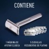 🪒 Rastrillo Clásico King C. Gillette + 5 Navajas Recargables