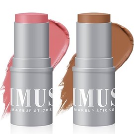 KIMUSE Cream Contour Stick Duo – Barra moldeadora 2 en 1, altamente pigmentada, fórmula impermeable de larga duración, ligera y mezclable, palitos de 
