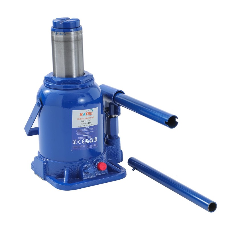 KATSU Tools Low Profile Stubby Hydraulic Bottle Jack 20 Ton