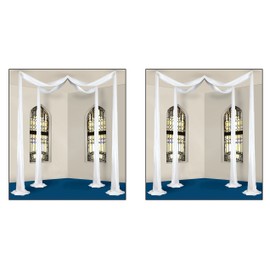 Beistle Elite Collection Celebration Canopy 2 Piece, White