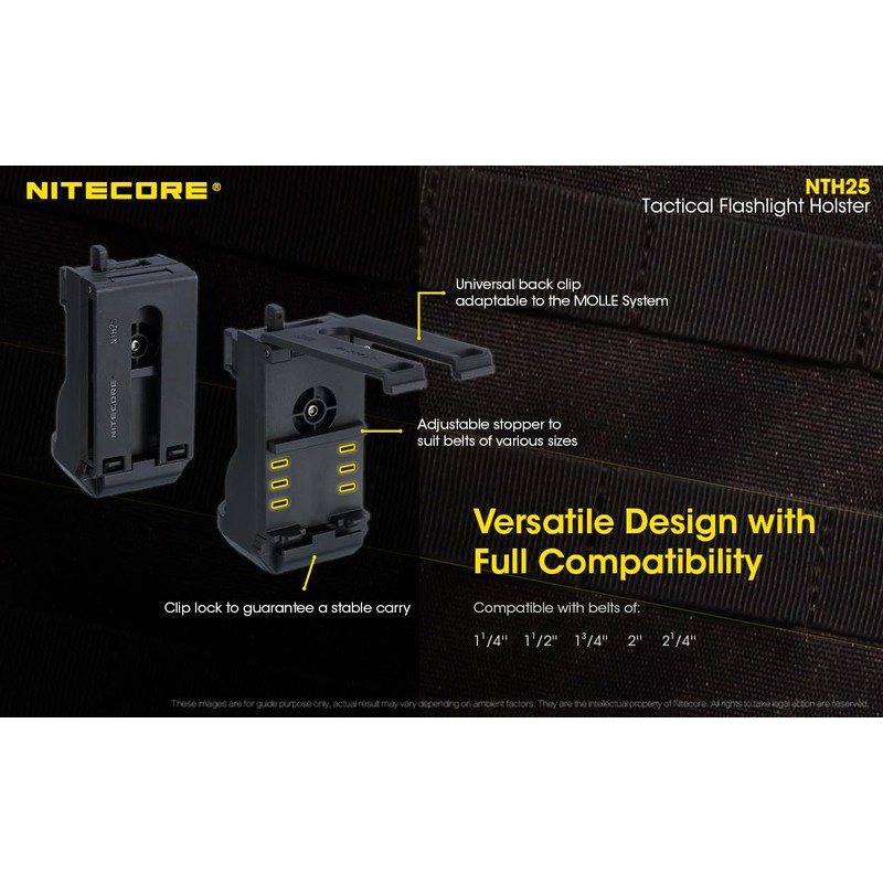 Nitecore NTH25 Rotary Flashlight Holster for P20ix P20i P23i and