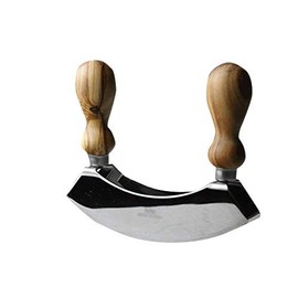 Olive Tree For Mezzaluna/Herb Chopper arute・rennyo, Inc Made in Italy (Italian Olive Wood Mezzaluna Chopper by Arte Legno)