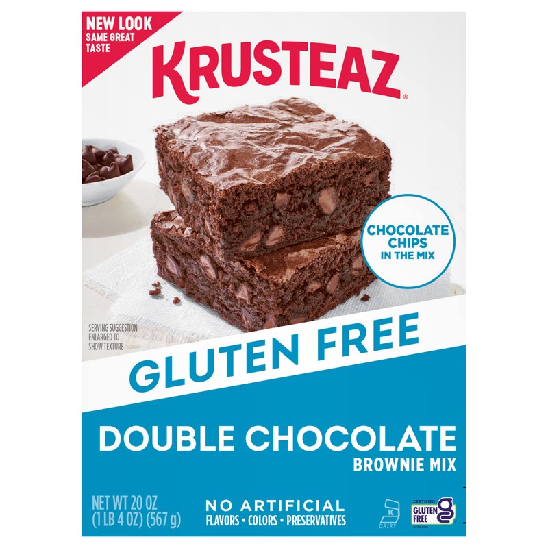 Krusteaz Gluten Free Baking Mix, Double Chocolate Brownie Mix, Gluten