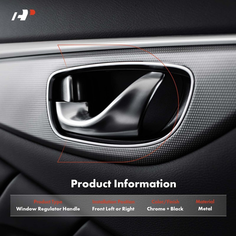 A-Premium Front Driver or Passenger Side Window Crank Handle Compatible