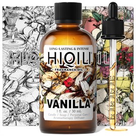 HIQILI Vanilla Fragrance Oil for Body Spray, Diffuser Use, Essential Oil for Candle, Soap, and Women Perfume Making - 1 Fl Oz
