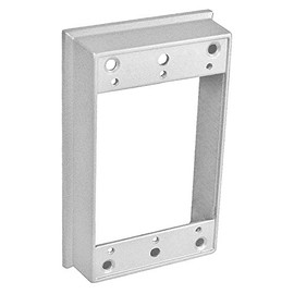 Sealproof Metallic 1-Gang Weatherproof Extension Ring, No Holes, Gray Electrical Box Extender