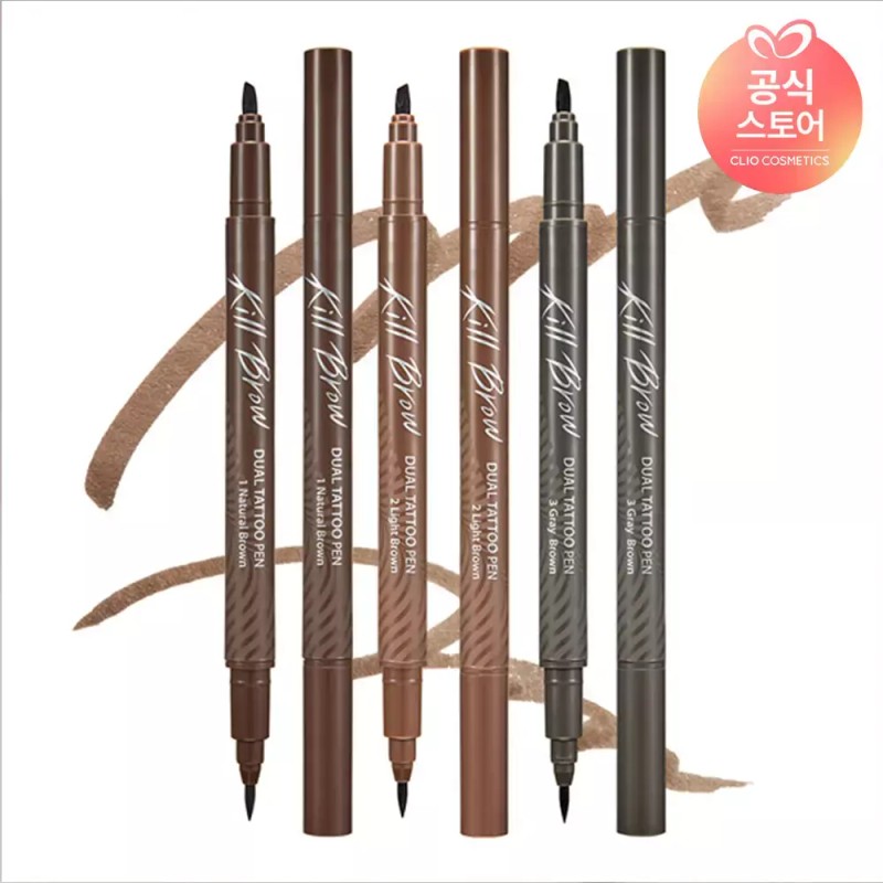 Clio 클리오 킬브로우 듀얼 타투펜 세트 943647 [003 그레이브라운] Clio