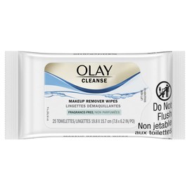 Olay Makeup Remover Wet Cloths, Fragrance Free, 25 Count (Packaging May Vary)