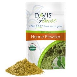 Davis Finest - Organic Henna Powder, 500g - PPD-Free Natural, Skin Friendly Hair & Beard Dye - Ideal for Hair Colouring & Henna Cone Paste - Easy to Use, 100% Plant Based, Chemical Free Hair Dye
