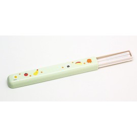 OSK HS-11 Bento Box with Open Eyes, Chopsticks Case Set, 6.5 inches (16.5 cm), Made in Japan, Dishwasher Safe, Slide-Type, Antibacterial, Stylish, Cute, Unisex, Kids, Adults, Students