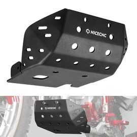 NICECNC Black Skid Plate Bash Crash Plate Engine Bottom Protector Guard Cover Compatible with Honda XR650L 1993 1994 1995 1996 1997 1998 1999 2000 2001-2024,Aluminum Alloy Anodization