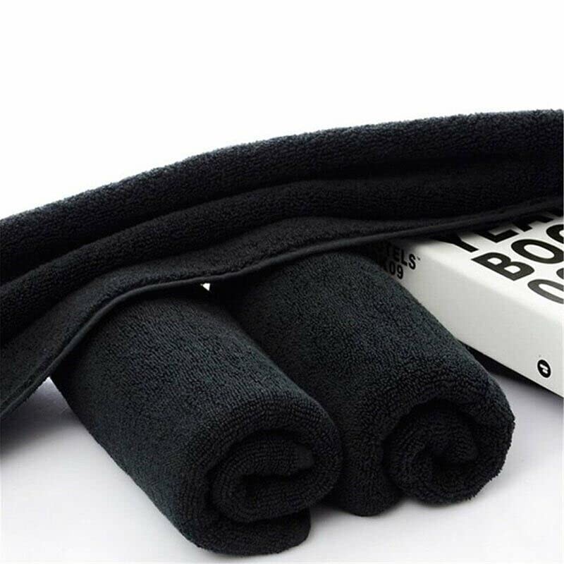 AIMALL Microfiber Towel 35x75cm Black, Multi-Purpose Gym, Sport, Travel, Camping,