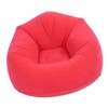 Inflatable Lounge Chair Flocking PVC Portable Folding Blow Up Sofa
