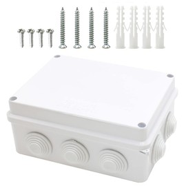 MAKERELE IP65 Watertight Electrical Box Plastic Waterproof Dustproof Universal Electrical Project Enclosure White 5.9”×4.3”×2.8”inch(150×110×70mm)