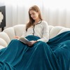 WAVVE Fleece Blanket Sofa Throw Teal 5ft x 6.5ft -