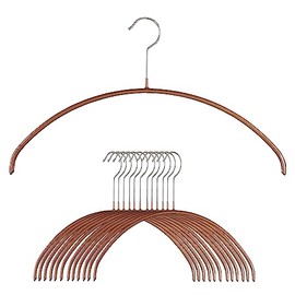 Mawa by Reston Lloyd Euro Series Non-Slip Space Saving Steel Clothes Hanger for Shirts, Dresses, Sweaters, Style 40/P, Copper, Set of 12