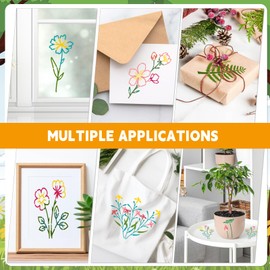 MWOOT 36 Pieces Flower Stencils for Painting,Botanical Stencils for Crafts,Wildflower Floral for Fabric Painting,Reusable Stencils for Wood Scrapbook Canvas DIY Decor (15x7.62 cm)