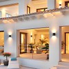 Laplusbelle 2-Pack Modern Outdoor Wall Lights, Black LED Exterior Wall