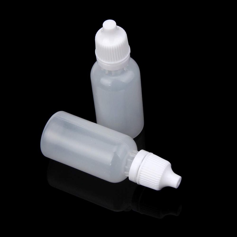 Bezall 50Pcs 15ml Plastic Empty Squeezable Dropper Bottles Eye Liquid