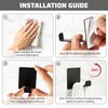 Everlling Adhesive Hooks Long 4 Pack, Large Sticky Hanger Wall