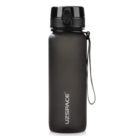 UZSPACE Tritan Water Bottle - 350 ml & 500 ml & 650 ml & 1000 ml - BPA Free - Ideal Sports Bottle - Fast Water Flow - Sports, Water, Bicycle, black, 800ml