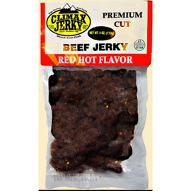 Climax Jerky Dehydrated Beef Jerky Assorted Flavors and Sizes (8 Ounces, Red Hot (Sweet & Spicy))