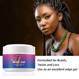 Joyeee Curl Styling Gel, 250 ml Braid Twist Gel Edge Control Gel for Curly and Frizzy Hair, Strong Hold & No Residue, Tames Frizz & Edges, Ideal for Braiding, Twisting, Smooth Edges #2