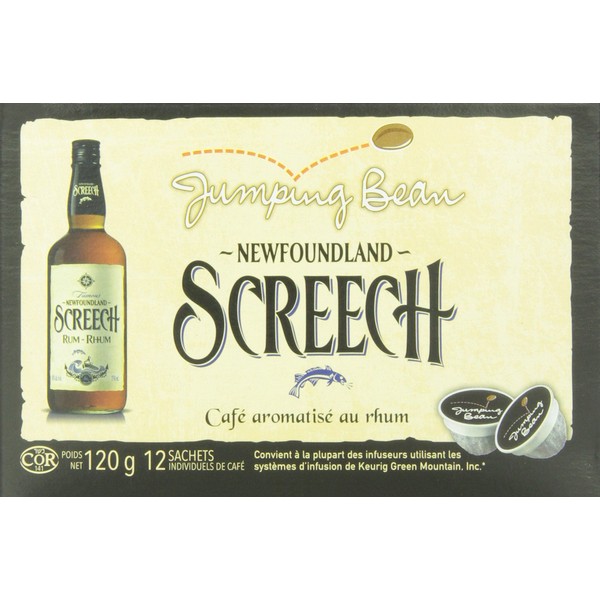 Jumping Bean Newfoundland Screech Rum Coffee,12ct{Imported from Canada}