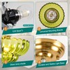 JERANDO Semi Flush Mount Ceiling Light, Modern Gold Ceiling Light