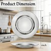 ZAVOOS 24 Pack Stainless Steel Dinner Plates, 8 Inch Metal