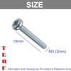 TERF® M3 X 18mm Pozi Pan Head Machine Screws Stainless