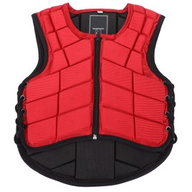 Kids Equestrian Vest Foam Padded Safety Horse Riding Protective Gear Body Protector RedCM