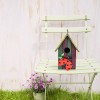 Bird Wooden Decorative Hanging Bird House Hand Painted Birds Box