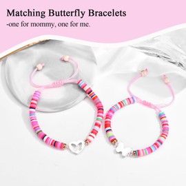 FIEEFX First Day of Second Grade 2nd Grade First Day of School Mommy and Me Mom and Daughter Bracelets Set for 2 Back to School Gifts Bracelet for Daughter Girls