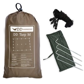 DD Tarp M Tarpaulin - Versatile, Lightweight Army Tarpaulin, Coyote Brown, 3.5 m x 2.4 m