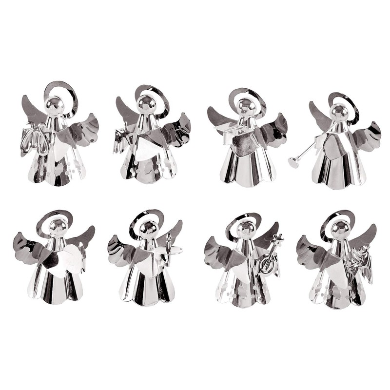 EDZARD Set of 8 Angels with Instruments, Christmas Tree Pendants,