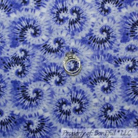 Unbranded BonEful Fabric FQ Cotton Quilt Purple White Hippie Tone Calico Tie Dye Bright US