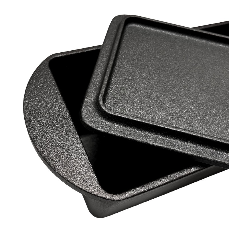 Cuisiland Rectangular Cast Iron Bread Loaf Pan, Heavy Duty 11x4.75x4,25"