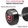 RitFit 5-200 LBS PVC Coated Pink Round Dumbbells Set with