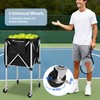 Sturdy Pickleball Tennis Ball Hopper - Foldable Lightweight Tennis Cart