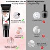 MUSILAN Newly Upgraded Nail Glue Gel with Remover Kit,Long-Lasting Semi