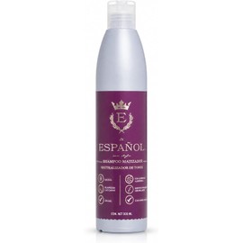 Shampoo Matizador Morado 300 ml El Español con Stylo Neutraliza Tonos Amarillos y Naranjas Para Cabello Rubio, Decolorado y Canas Efecto Platinado