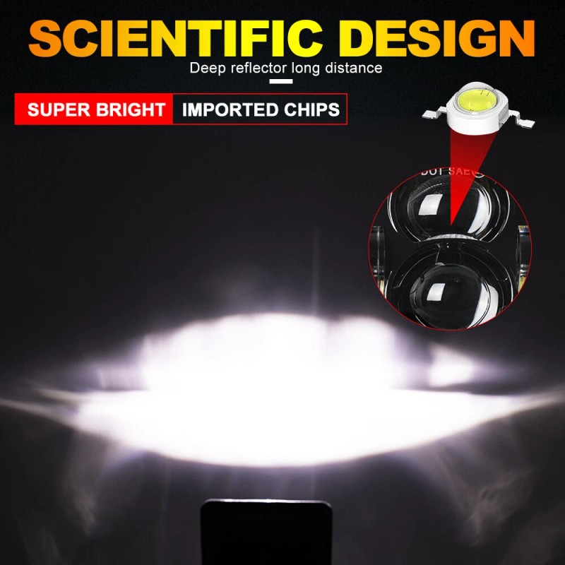 BraveWAY 4PCS 4X6" LED Headlights DOT Approved with High Low